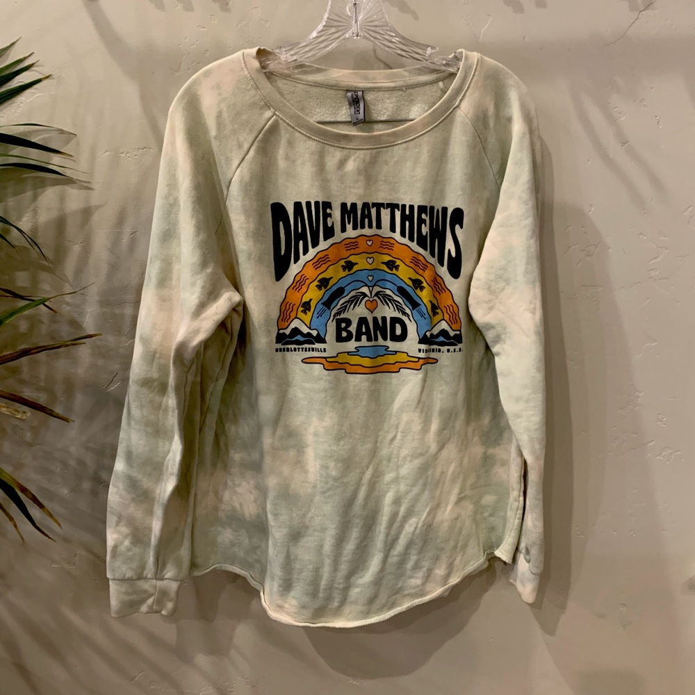 Cream Tie-Dye Long Sleeve Top